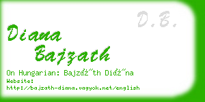 diana bajzath business card